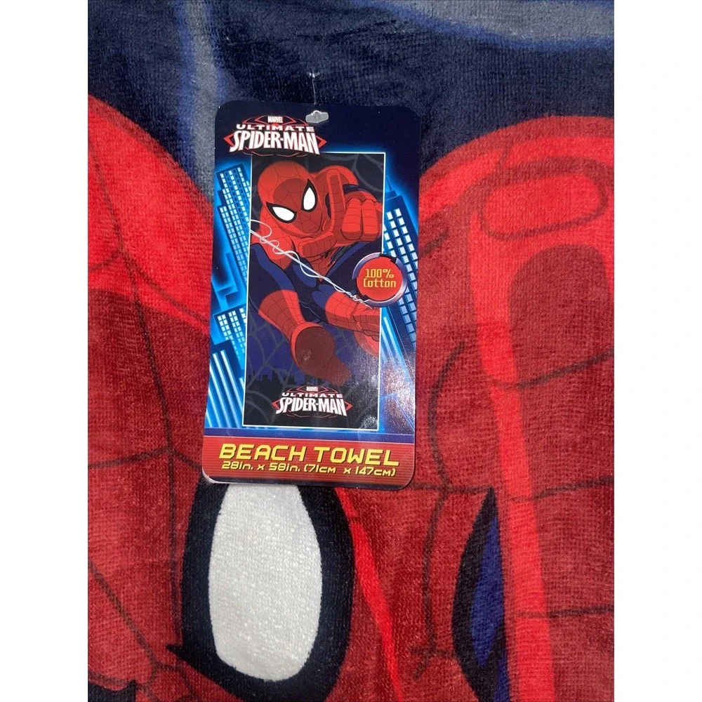 NEW MARVEL SPIDERMAN KIDS BEACH BATH TOWEL 28x58 SUPER SOFT (0141)